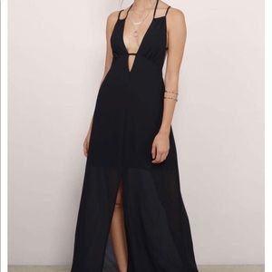 Tobi plunging black maxi